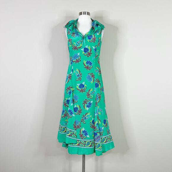 Ralph Lauren | Collection Ashita Silk Purple Label Floral Ruffle Midi Dress 4 - Picture 2 of 12